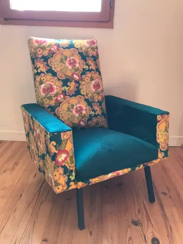 Fauteuil tissu accoudoir